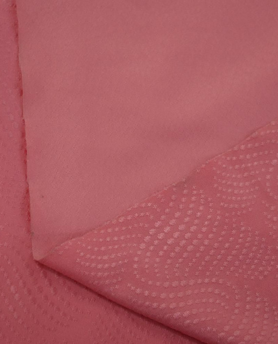 Ткань Трикотаж Полиэстер 2389 цвет розовый геометрический картинка 1