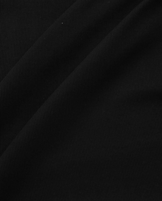 Последний отрез-1м Ткань Трикотаж Хлопок Рибана  12406 цвет черный картинка 2