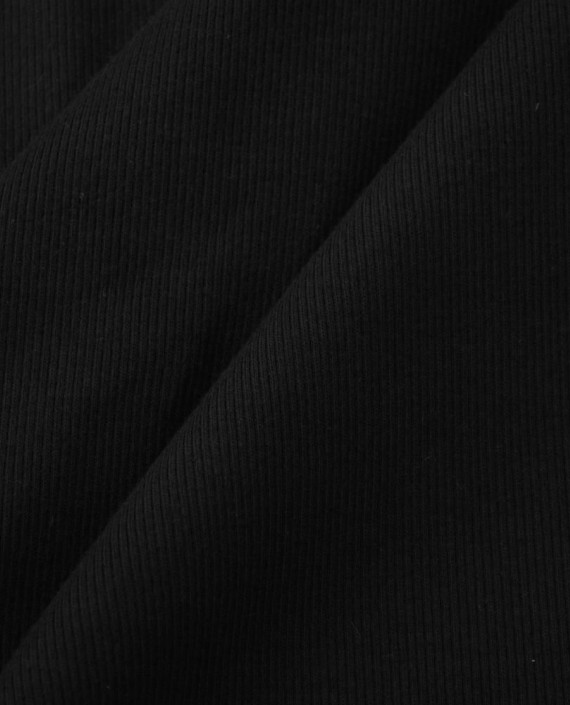 Ткань Трикотаж Хлопок Рибана 2407 цвет черный картинка 1