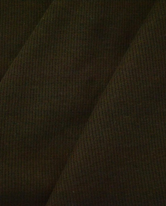 Ткань Трикотаж Хлопок Рибана 2410 цвет коричневый картинка 1