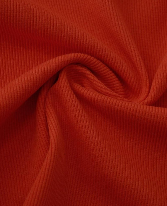Ткань Трикотаж Хлопок Рибана 2413 цвет оранжевый картинка