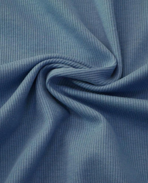Ткань Трикотаж Хлопок Рибана 2414 цвет голубой картинка