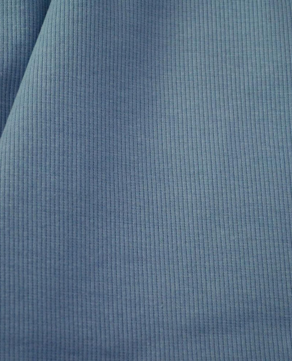 Ткань Трикотаж Хлопок Рибана 2414 цвет голубой картинка 1