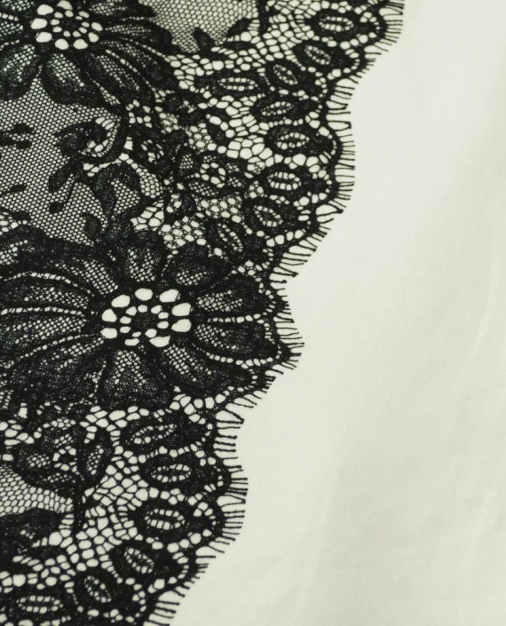 Ткань Трикотаж Футер Двухнитка Принт 2418 цвет серый цветочный картинка 1