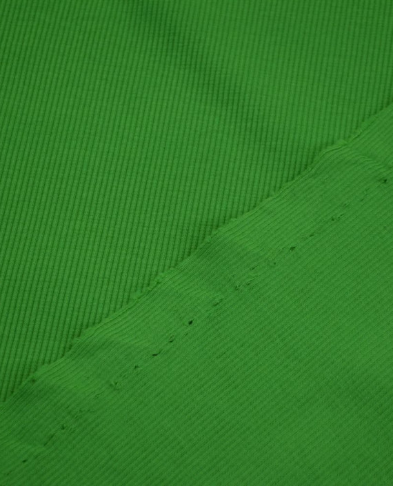 Трикотаж Рибана Хлопок 2440 цвет зеленый полоска картинка 2