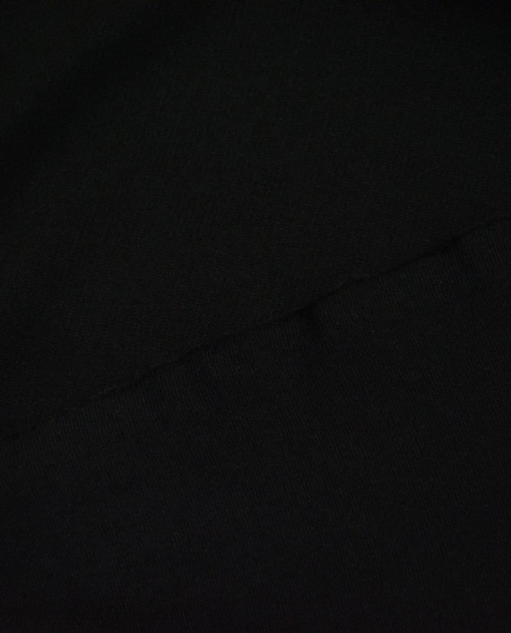 Трикотаж Джерси Полиэстер - последний отрез2m 12468 цвет черный картинка 2