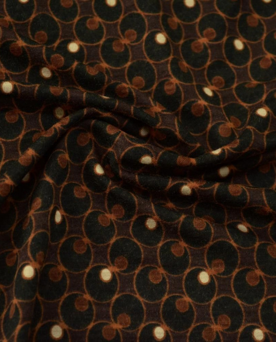Трикотаж Вискозный Принт 2574 цвет коричневый геометрический картинка