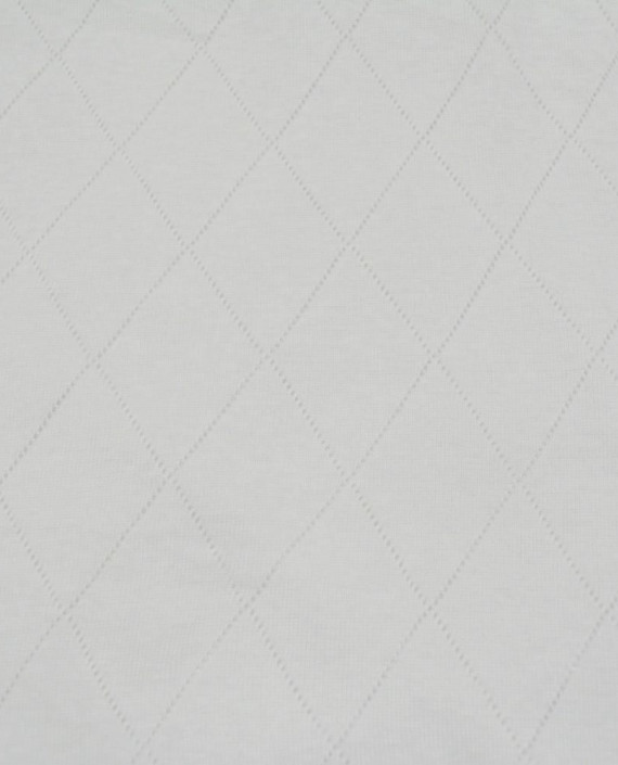 Трикотаж Ромбы 2657 цвет белый геометрический картинка