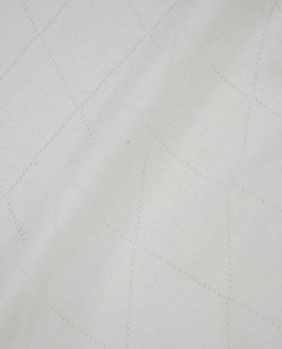 Трикотаж Ромбы 2657 цвет белый геометрический картинка 1