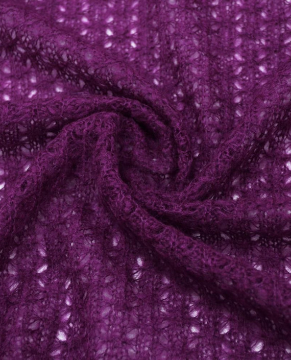 Последний отрез-3м Трикотаж Вязаный 12744 цвет фиолетовый геометрический картинка