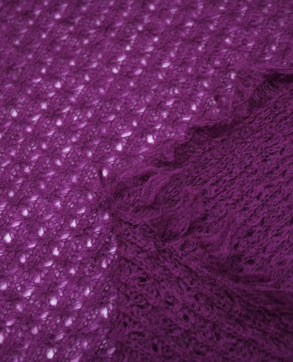 Последний отрез-3м Трикотаж Вязаный 12744 цвет фиолетовый геометрический картинка 2