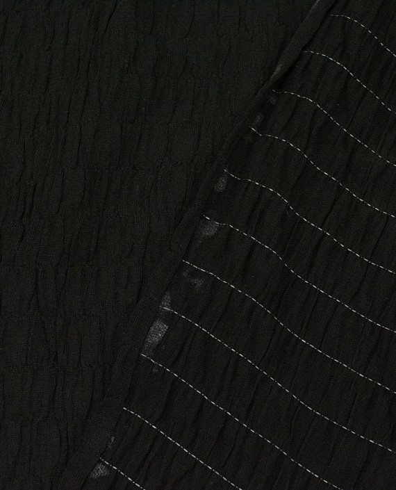 Трикотаж Хлопковый 2788 цвет черный полоска картинка