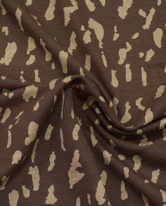 Трикотаж Вискозный 2793 цвет коричневый абстрактный картинка