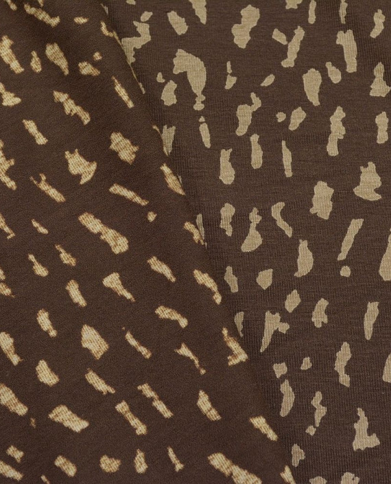 Трикотаж Вискозный 2793 цвет коричневый абстрактный картинка 2