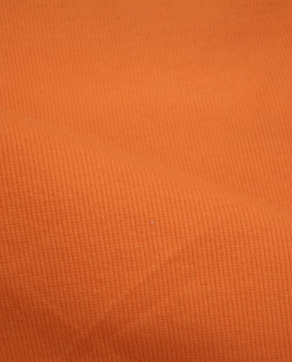 Трикотаж Рибана 2950 цвет оранжевый картинка 2