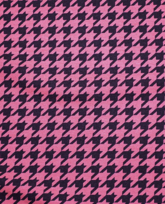 Трикотаж Принтованный 3063 цвет розовый гусиная лапка картинка