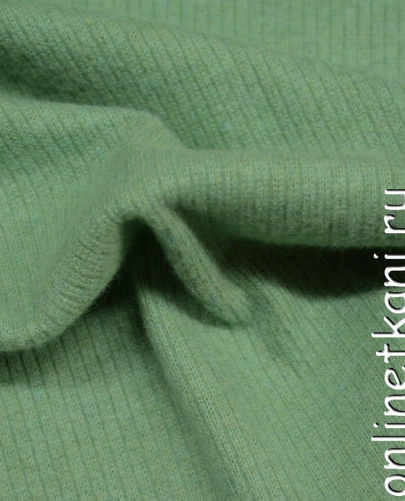 Ткань Трикотаж 0175 цвет зеленый в полоску картинка 1