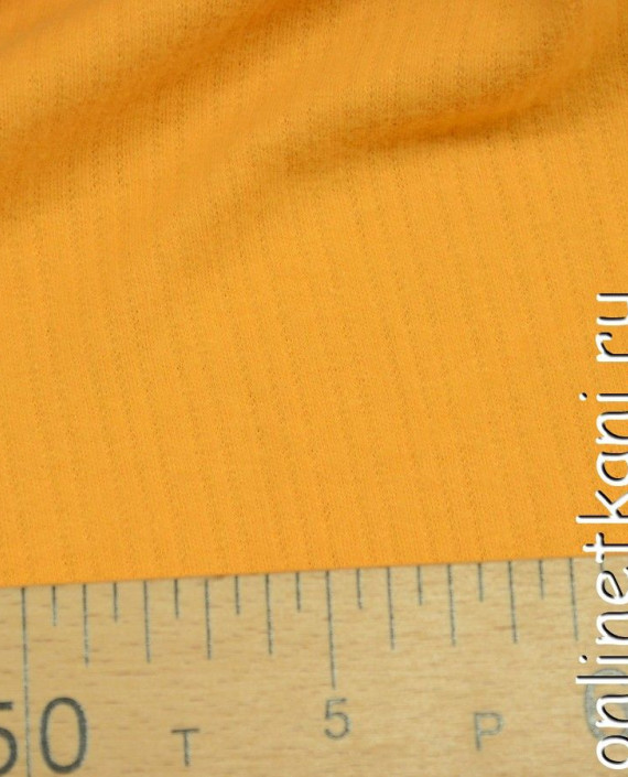 Ткань Трикотаж 0183 цвет оранжевый в полоску картинка 2