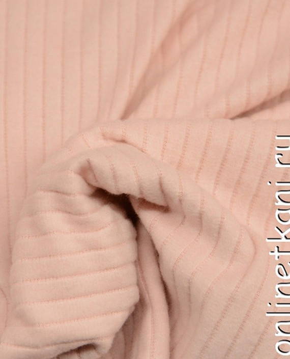 Ткань Трикотаж 0197 цвет розовый в полоску картинка 1