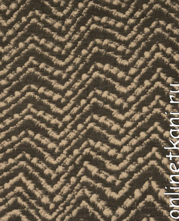 Ткань Трикотаж 0063 цвет коричневый геометрический картинка