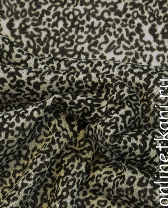 Ткань Трикотаж 0080 цвет айвори леопардовый картинка 2