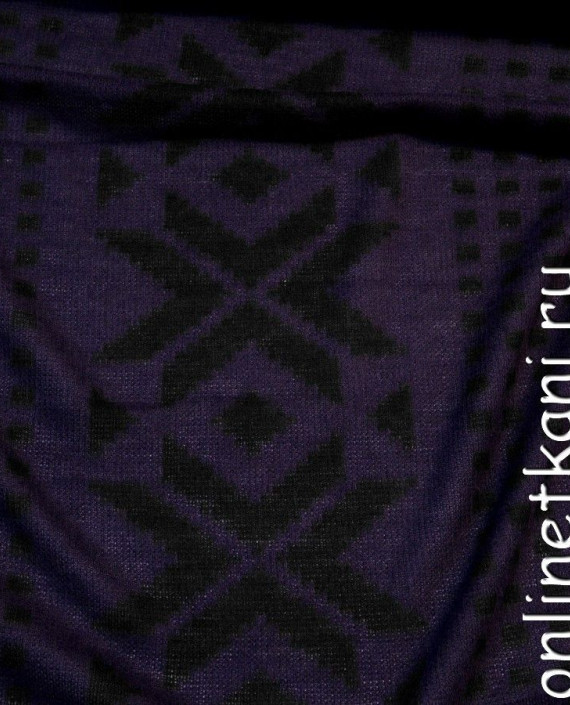Ткань Трикотаж 0313 цвет фиолетовый в горошек картинка 2