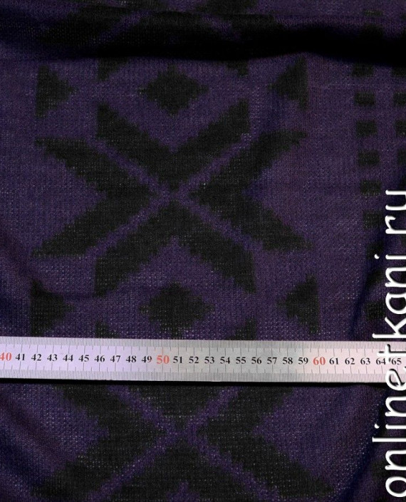 Ткань Трикотаж 0313 цвет фиолетовый в горошек картинка 3