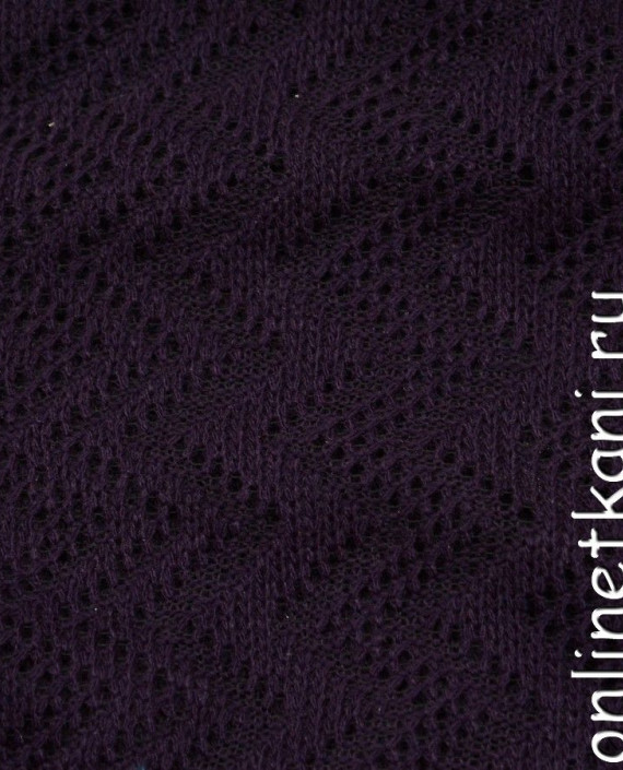 Ткань Трикотаж Вязаный 0336 цвет фиолетовый геометрический картинка