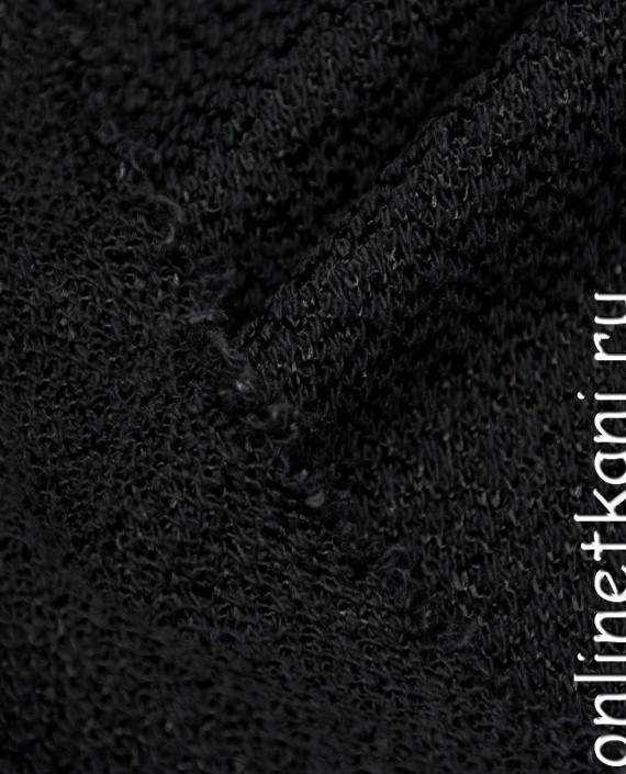Ткань Трикотаж Вязаный 0359 цвет черный картинка