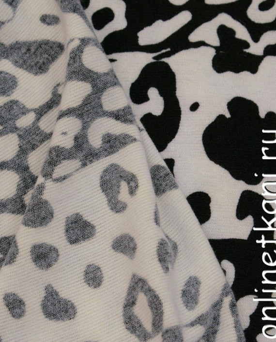 Ткань Трикотаж 0378 цвет черный леопардовый картинка 1