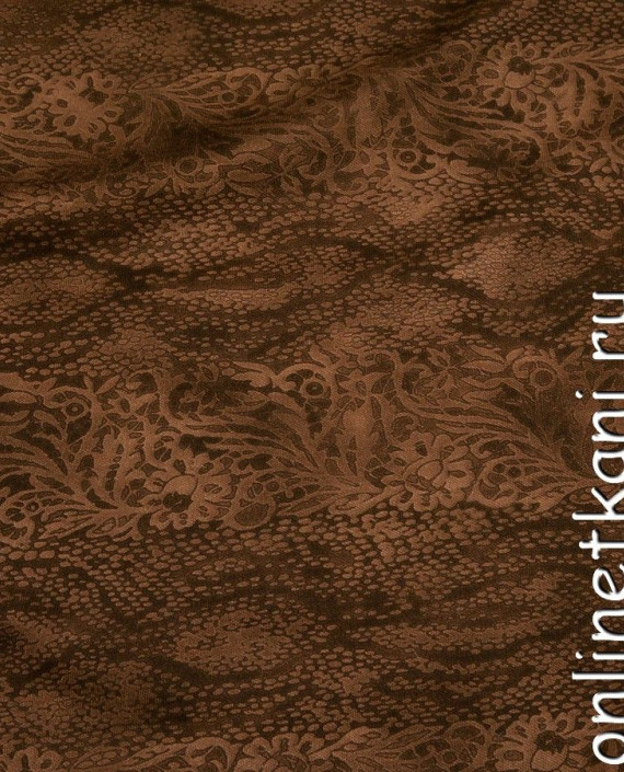 Ткань Трикотаж 0386 цвет коричневый анималистический картинка
