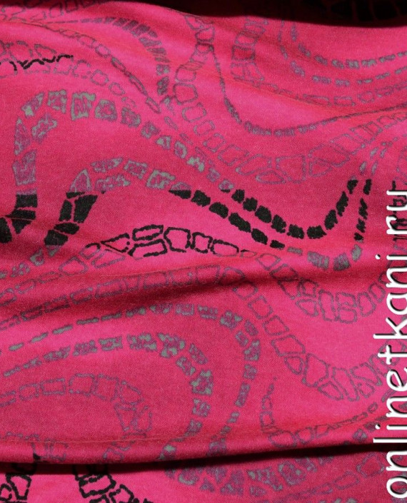 Ткань Трикотаж 0397 цвет розовый абстрактный картинка