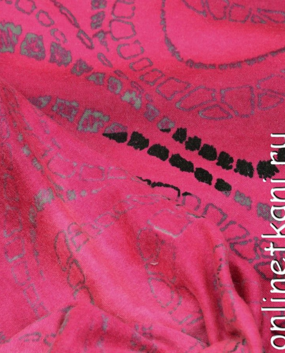 Ткань Трикотаж 0397 цвет розовый абстрактный картинка 2