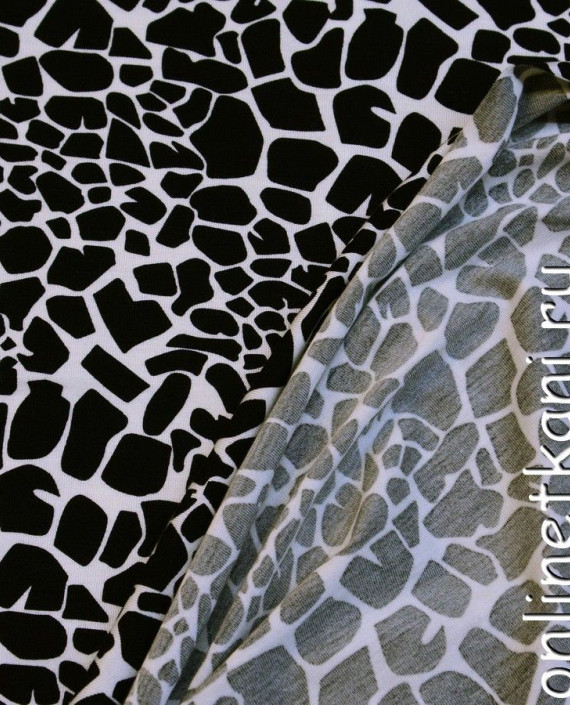 Ткань Трикотаж 0435 цвет черный леопардовый картинка 1