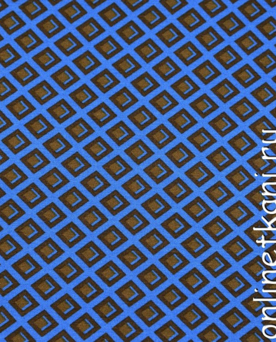 Ткань Трикотаж 0437 цвет голубой в клетку картинка