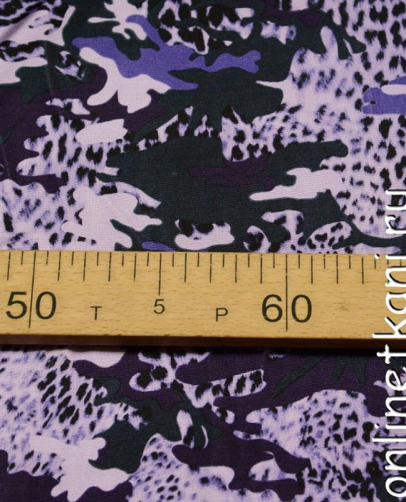 Ткань Трикотаж Принт 0499 цвет сиреневый леопардовый картинка 1