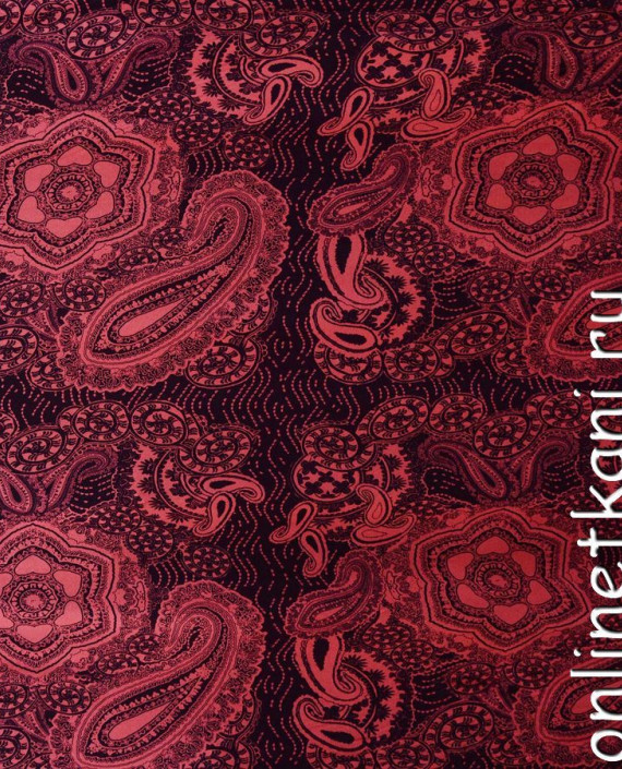 Ткань Трикотаж Принт 0503 цвет красный абстрактный картинка