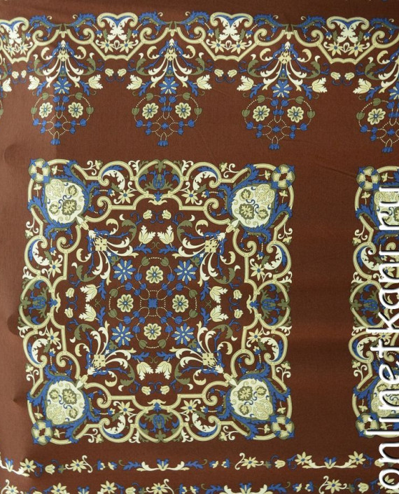 Ткань Трикотаж Принт 0517 цвет коричневый абстрактный картинка