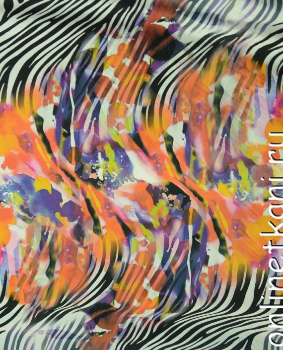 Ткань Трикотаж Принт 0519 цвет разноцветный абстрактный картинка