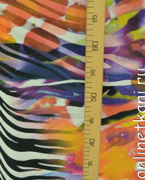 Ткань Трикотаж Принт 0519 цвет разноцветный абстрактный картинка 2