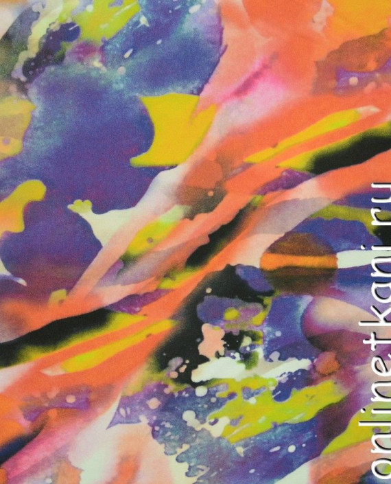 Ткань Трикотаж Принт 0519 цвет разноцветный абстрактный картинка 1