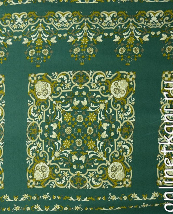 Ткань Трикотаж Принт 0520 цвет зеленый абстрактный картинка