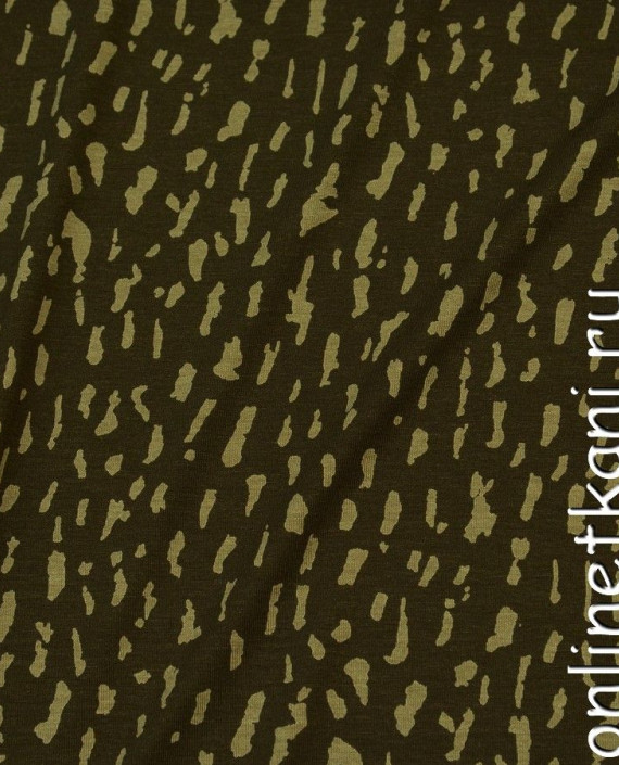 Ткань Трикотаж Принт 0528 цвет зеленый абстрактный картинка
