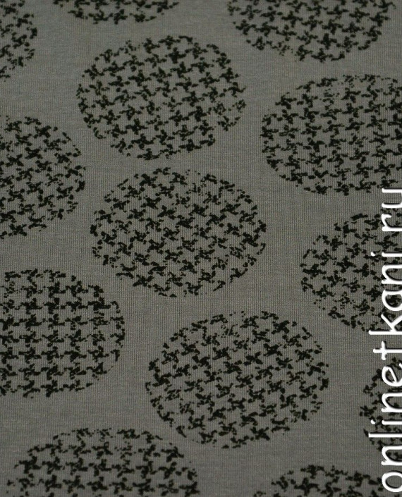 Ткань Трикотаж Принт 0542 цвет серый геометрический картинка