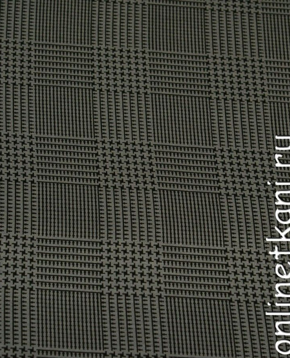 Ткань Трикотаж Принт 0543 цвет серый гусиная лапка картинка