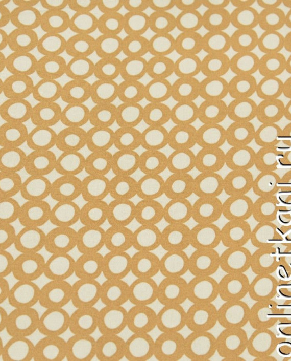 Ткань Трикотаж Принт 0545 цвет бежевый геометрический картинка