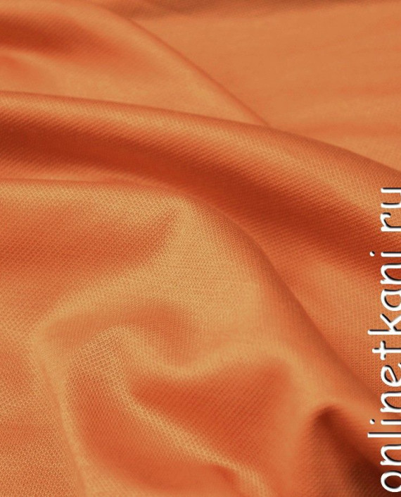 Ткань Трикотаж Пике 0566 цвет оранжевый картинка 1