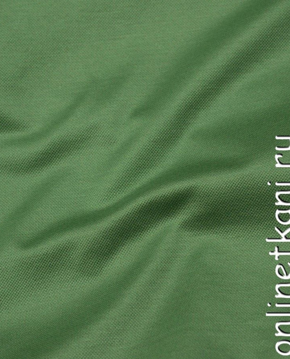 Ткань Трикотаж Пике 0568 цвет зеленый картинка
