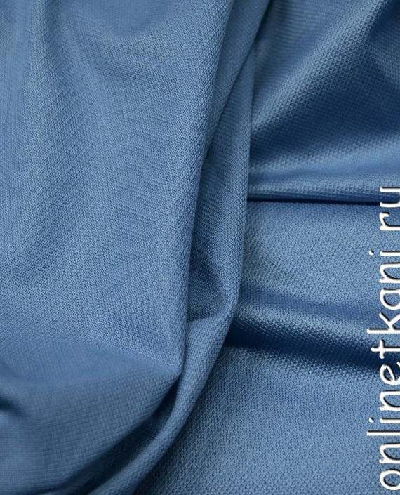 Ткань Трикотаж Пике 0570 цвет голубой картинка 1