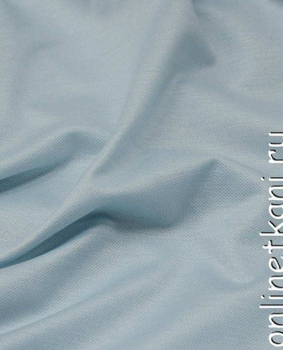 Ткань Трикотаж Пике 0579 цвет голубой картинка